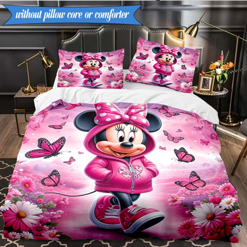 Mic-key 3pcs K-pop music group Bedding set,Ideal for Bedroom, Dormitory,Including Duvet Cover And 2pcs Pillowcases,Fan gifts
