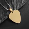 Stainless Steel Glossy Guitar Pick Pendant Necklace for Men and Women, Simple Fashion Jewelry, Couple Gift