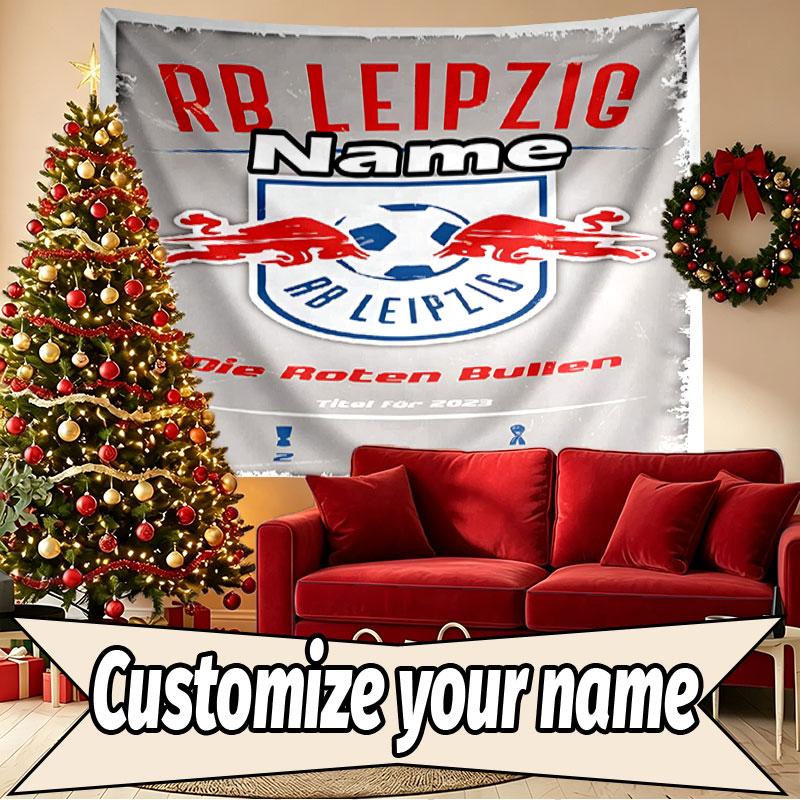 Custom Name Personalized RB Leipzig Print Tapestry, Wall Art Decor, Bedroom, Dorm, Apartment, LivingRoom, Party Backdrop, Gift for Birthday