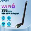 WiFi 6 USB-адаптер AX286 Сетевая карта USB-ключ 2,4 ГГц 802.11AX Антенна Прием сигнала для ноутбука Windows 10/11 Без драйверов
