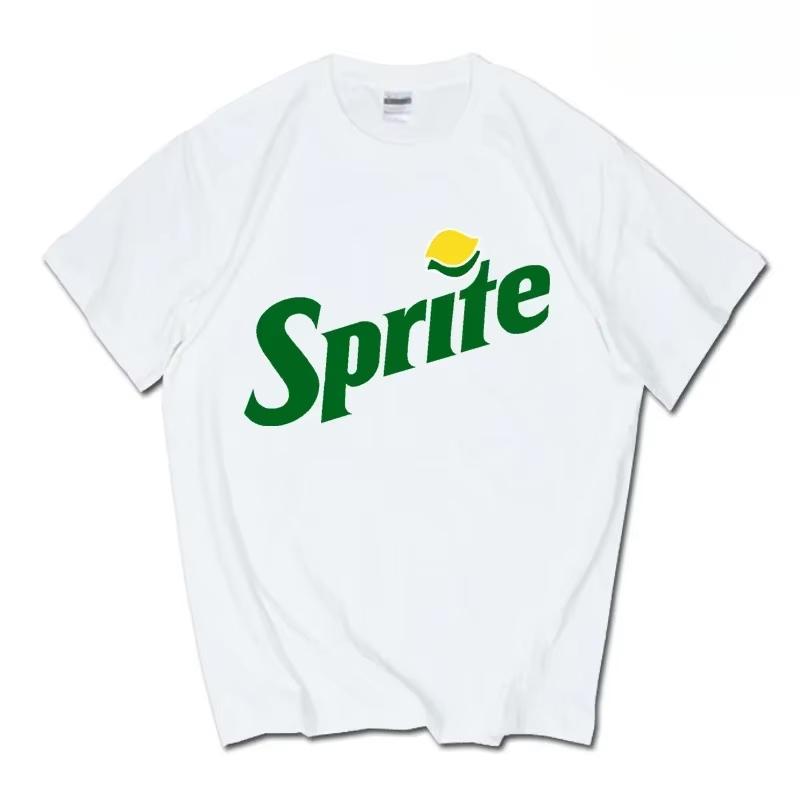 Лето 2026 Новая Модная Бренд INS Pepsi Cola Совместный Футболка Sprite CocaCola Унисекс и Женский Парный Короткий Рукав