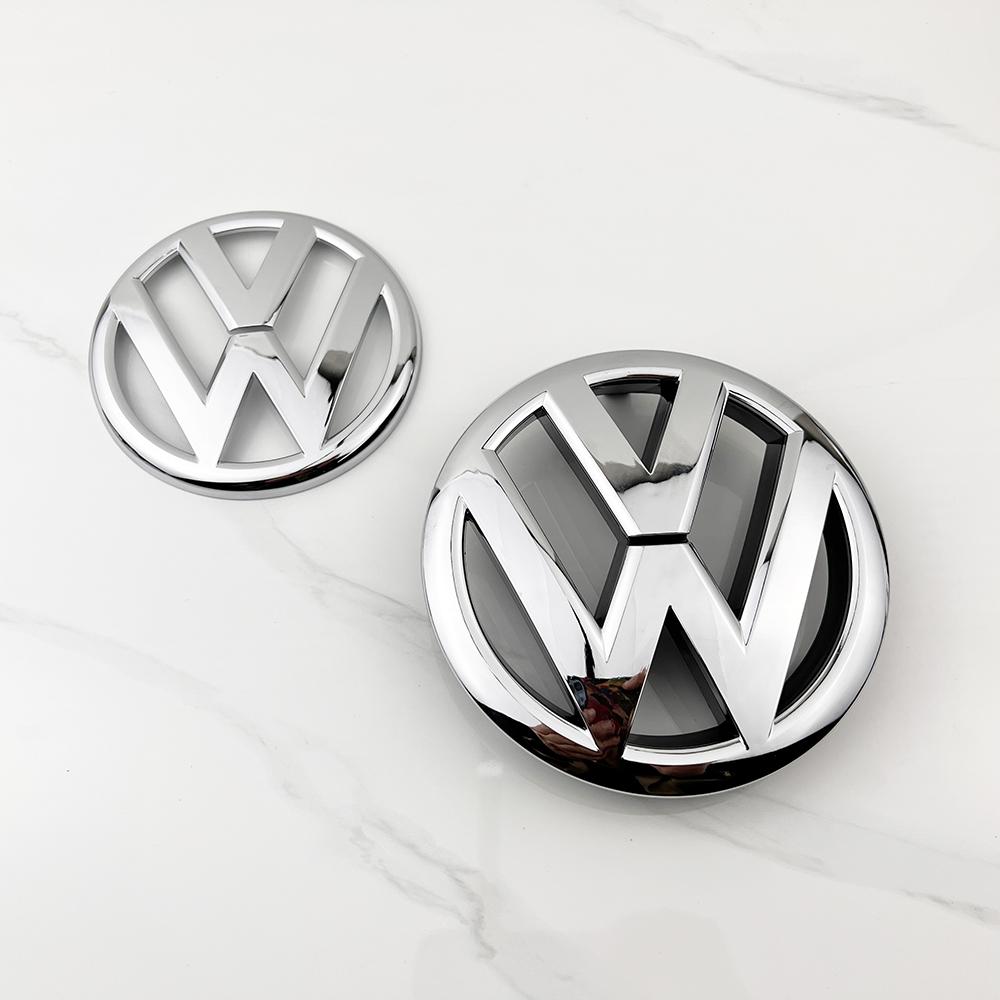 2pcs Gloss Black Replacement 135mm Front Grill emblem or 110mm Rear Trunk Lid badge for Volkswagen Golf MK6 2009 2010 2011 Stick