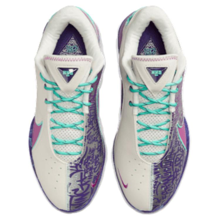 Nike Баскетбольные кроссовки LeBron 22 Support, унисекс, фиолетовые, белые, зеленые, азиатская версия, HV8453-001