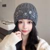 Autumn and winter new cute cat cartoon embroidery knitted hat children's casual simple versatile wool hat