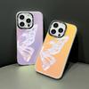 Чехол для телефона с бабочкой для iPhone 13 12 11 15 Pro 14 Pro Max XR XS X 7 8 14 15 Plus SE SE2 SE3 силиконовый мягкий градиентный лазерный чехол