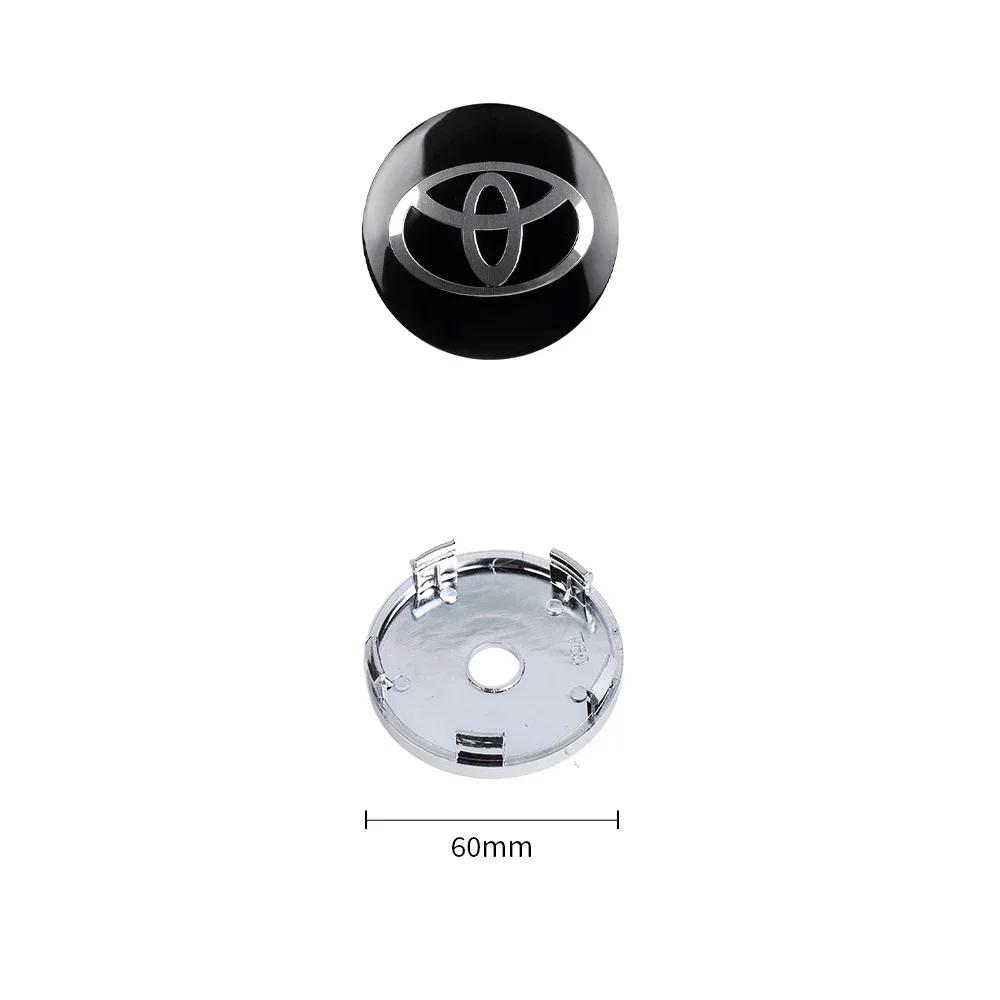 4Pcs 60MM Car Wheel Center Hub Caps Badge Tire Rim Covers For Toyota Fortuner Chr Verso Prius Hiace Yaris TRD Corolla GR Sport