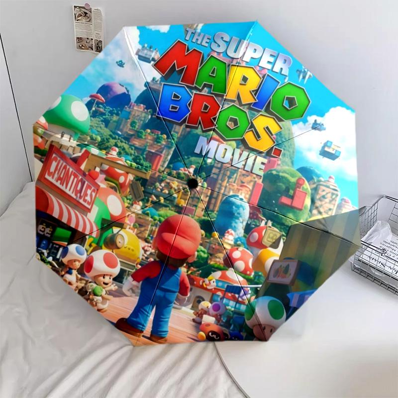Super Mario Kids Cartoon Umbrella Portable Rain Umbrella