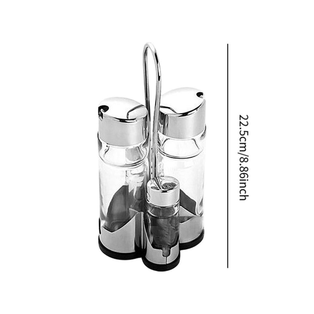 Oil and Vinegar Set Vinegar Cruet Set Home Kitchen Clear Multifunction Condiment