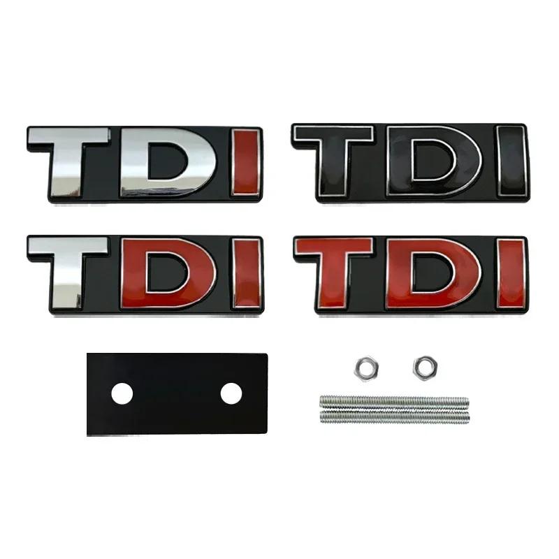 Металлический логотип TDI на решетку переднего капота, значок-эмблема на задний багажник, наклейки для VW Polo Golf MK5 MK6 Jetta Passat GTI Touran Bora NG5