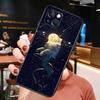 Space Moon Astronaut Phone Case For iPhone 16 Pro Max 14 13 12 11 15 Pro Max Plus 12 13 Mini XR 16e Funda Cover