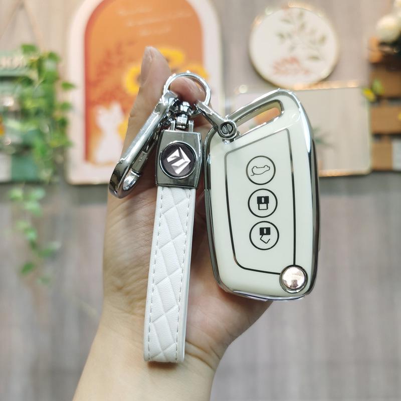 New Baojun Key Case for Kiwi EV, E300, RC6/RC5, RS3, RS5, Nano Car - Female Buckle Shell Bag
