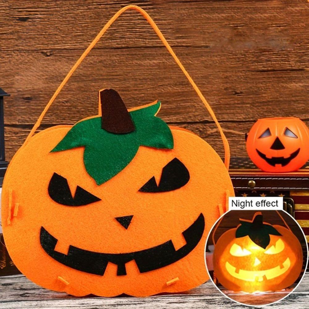 Glowing Pumpkin Lantern Reusable Halloween Ornament Halloween Light  Halloween Party Decorations