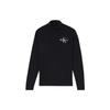 Solid Color Logo Print High Neck Knitted Sweater Men Sweater Black J30J322202-BEH