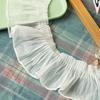 1Meter Lace Fabrics For Sewing Clothing Pleated Ribbons Diy Crafts Supplies Party Dress Needlework Decorative Trimmings White