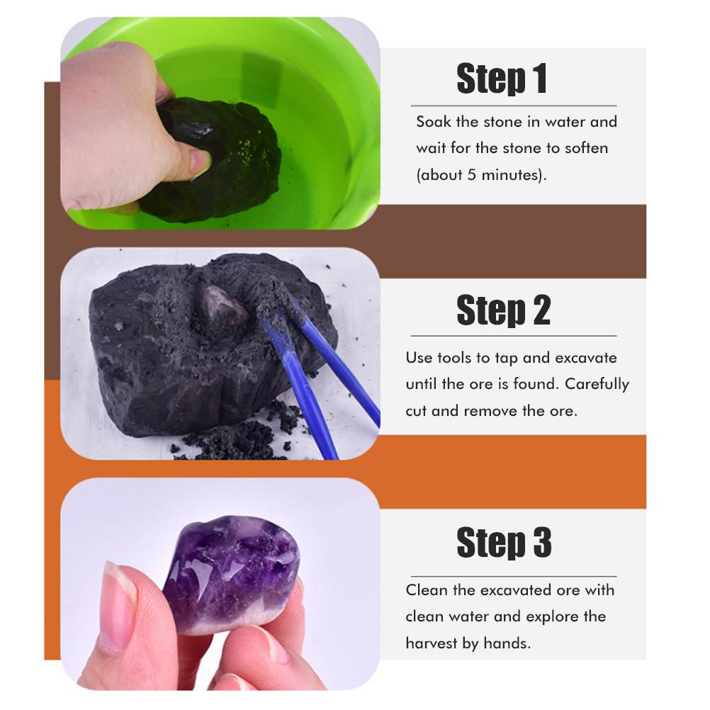 Археологические игрушки для раскопок, набор научных развивающих игрушек, забавные игрушки для добычи кристаллов