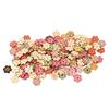 Flower Buttons Retro Rich   Vivid Colors   Wood Wide Application Craft Buttons for Clothing Bag