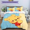 3pcs Winnie the Pooh Cute Cartoon Print Cover Set Ultra Soft, Breathable, and Comfortable Bedding with Stylish Design for Bedroom and Guest Room