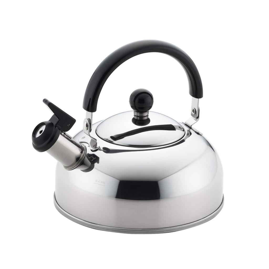 New Yoshikawa Prell Stainless Steel Whistling Kettle, 2.5L, Made In Japan, Induction Compatible, Gift Wrapping Available