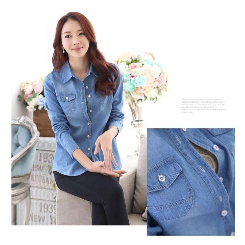 Тонкая джинсовая рубашка из чистого хлопка, женская весенне-осенняя рубашка с длинными рукавами, летнее солнцезащитное пальто, прилив