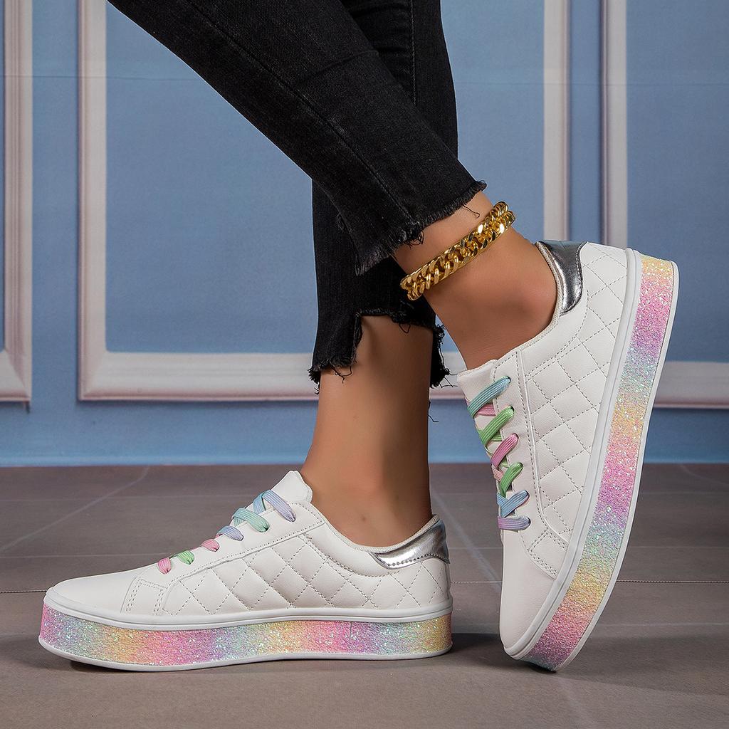 TUINANLE Женская обувь дышащие кроссовки Bling повседневные нескользящие туфли на платформе для сёрфинга