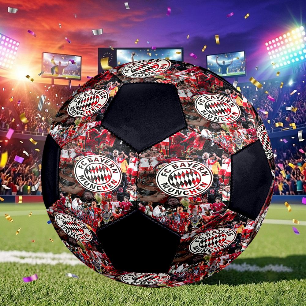 1pc Bayern Munich Love Standard Size 5 Soccer ball, Durable game Soccer Ball for School Park Training & Daily Entertainment zq7146