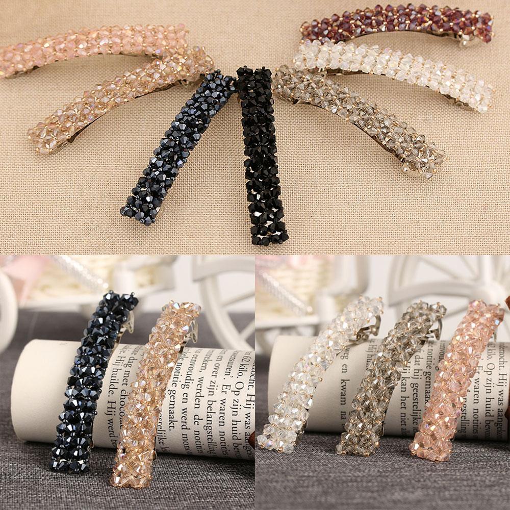 Hair Accessories Headwear Women Hair Clip Barrette Crystal Rhinestone Hairpin