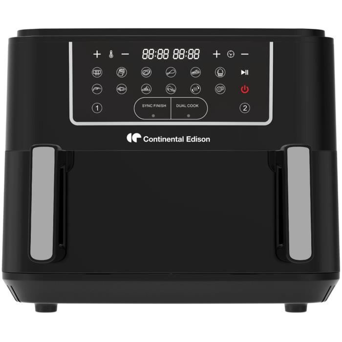 Friteuse à air sans huile - CONTINENTAL EDISON - CEFR2400TB - 2600 W - 10,5 L - Noir