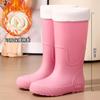 Rain shoes women's fashion adult tall rain boots Internet celebrities foreign style long tube shoes non-slip anti-rubber shoes kitchen boots