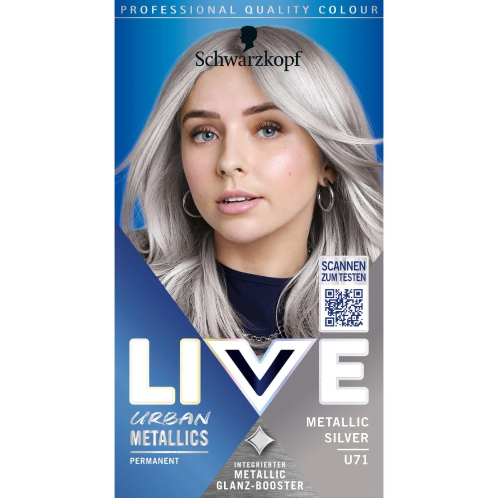 1 Краска для волос Schwarzkopf Live Urban Metallic U71 Металлик Серебристый