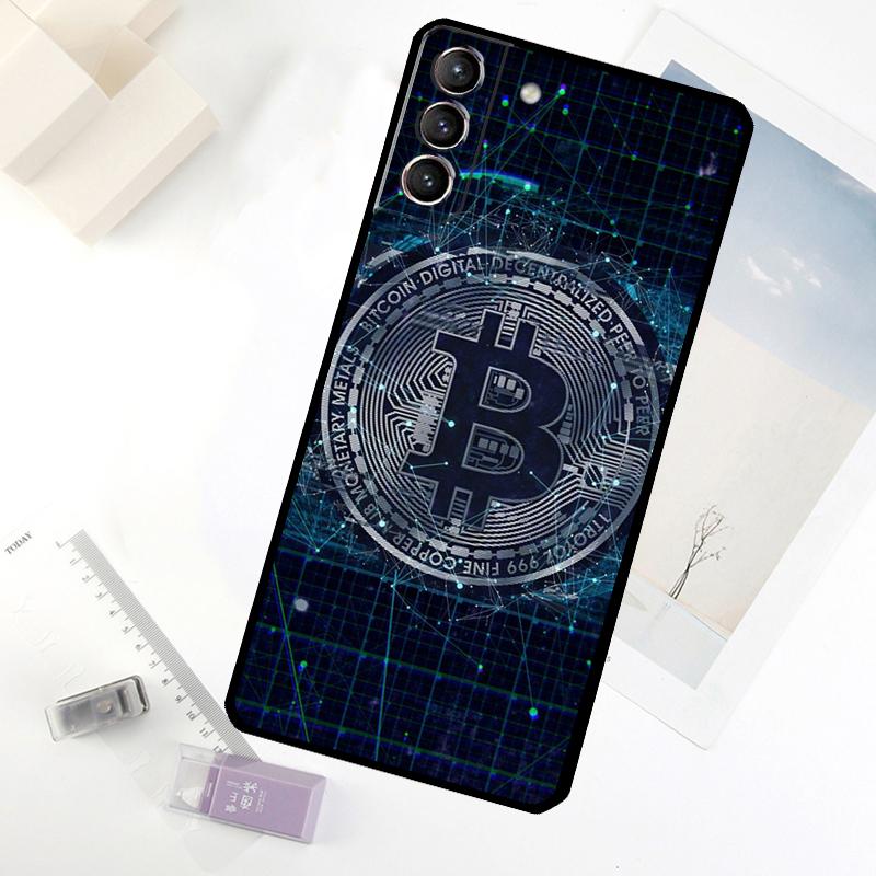 Смешной чехол для телефона с монетами Bitcoin для Samsung Galaxy S25 S24 S23 S22 S21 S20 S26 Ultra S10 Plus S23 FE S25 FE