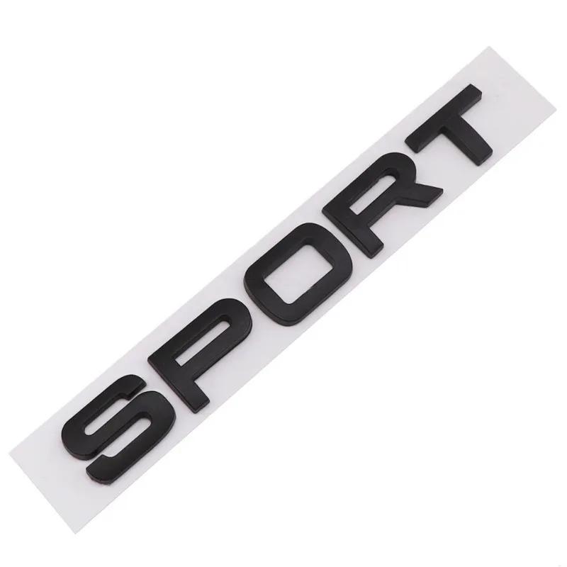 3D ABS SPORT Letters Emblem Car Rear Trunk Badge For Land Rover Discovery Evoque Range Rover L494 L320 Sport Sticker Accessories SA1