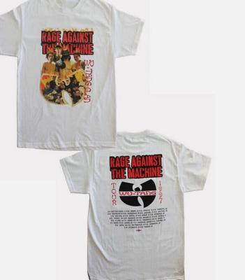 Винтажная футболка 1997 года Tang Tour Rage Against The Machine Белая Унисекс S-5XL
