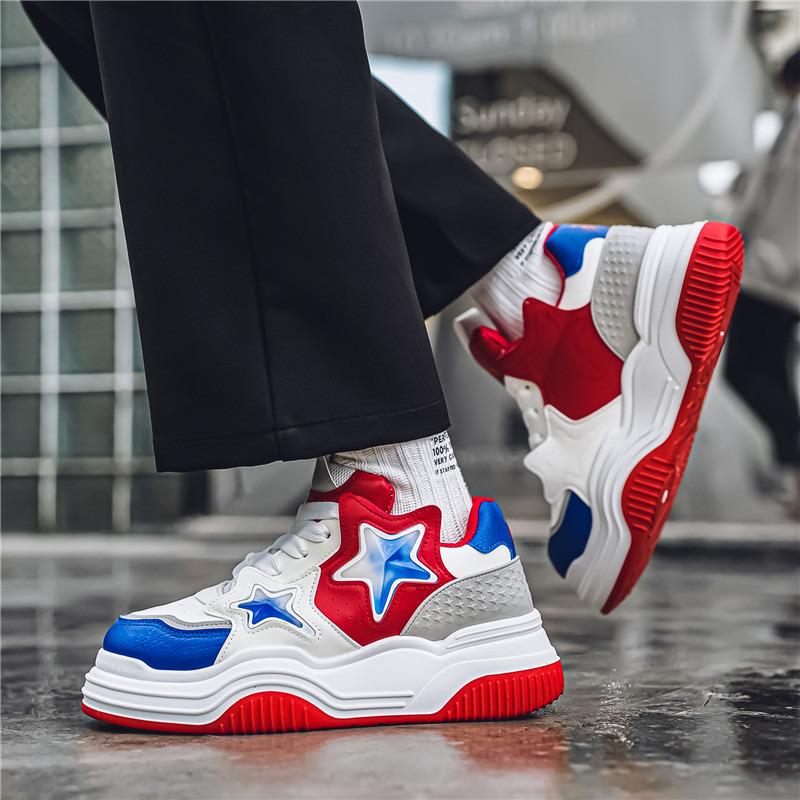 Обувь для скейтбординга на платформе для мужчин, модная мужская дизайнерская обувь для звезд, модные повседневные мужские кожаные кроссовки zapatillas de hombre