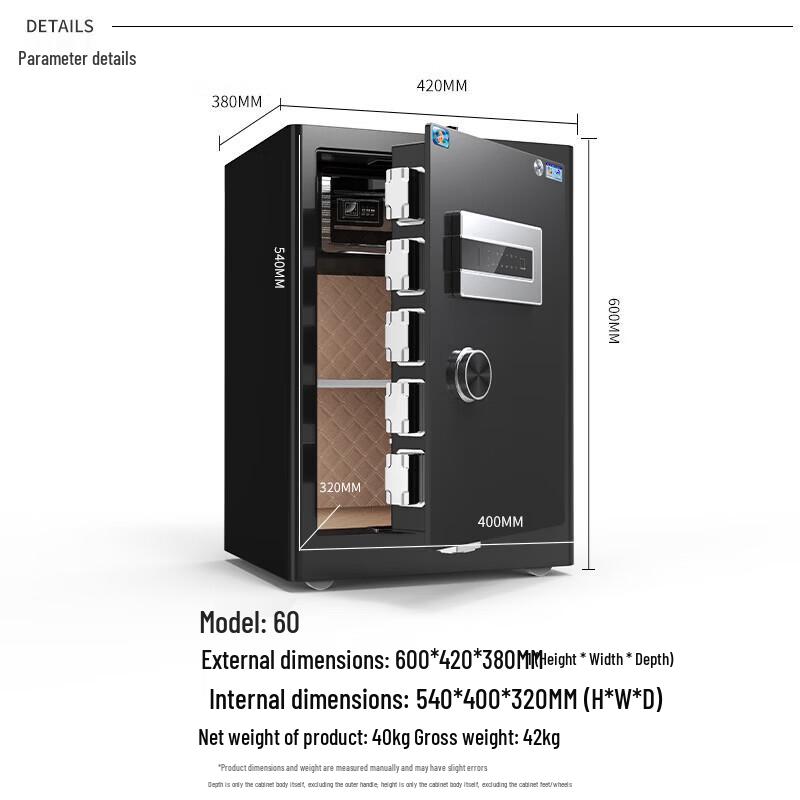 Tiger Home & Office Security Safe - 60cm Fingerprint Model
