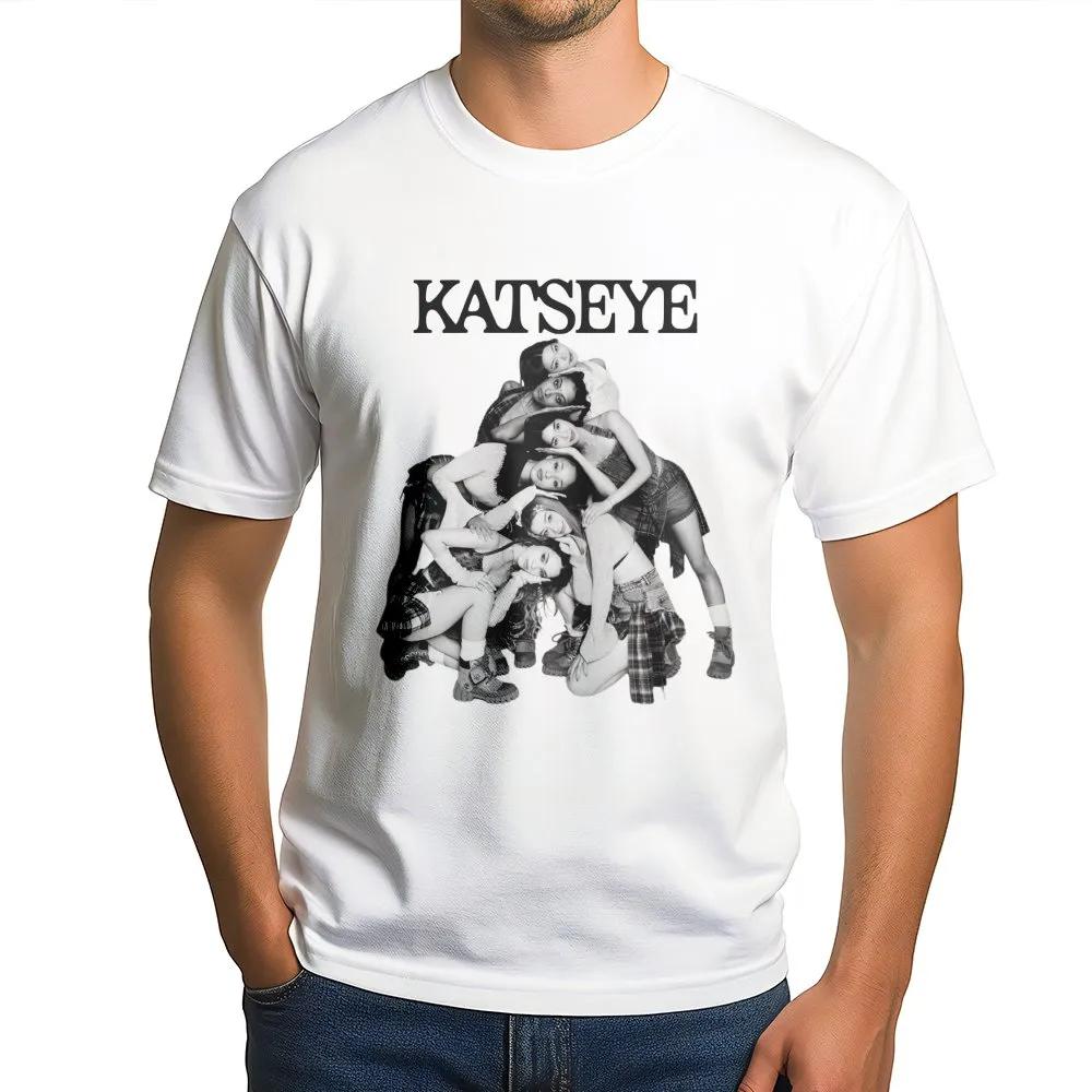 Katseye music festival Sahara KPop New Unisex T Shirt Unisex Cotton Short Sleeve Yk Oversized Tee Popular Tops For Fans
