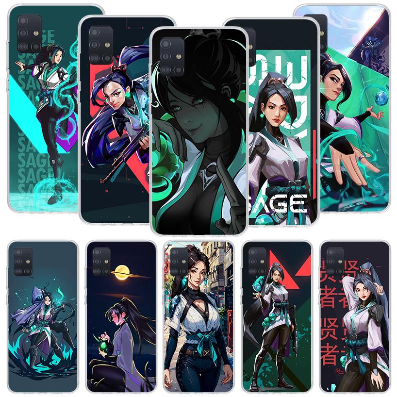 Valorant Sage Phone Case for Samsung Galaxy A52 A51 A50S A12 A22 A32 A72 A10S A30S A31 A71 Note 20 Ultra 10 Plus S10 Galaxy A52