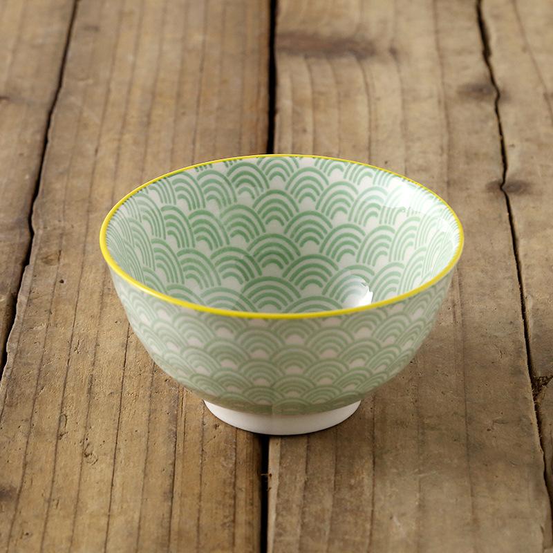 4,5-дюймовая керамическая пиала для риса в японском стиле, посуда, бытовая кухонная, ресторанная, круглая, противоожоговая, для лапши, супа, 2025 новинка