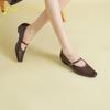 2026 New Square Head Women's Shoes Comfortable Coarse Heel Buckle Mary Jane Shoes Commuting Versatile Low Heel Women's Single Shoes