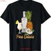 Футболка с принтом Pina Colada Mix With Alcohol Любители винтаж Стираный графический Дышащий мужская Стильная мода Универсальный винтаж Стираный