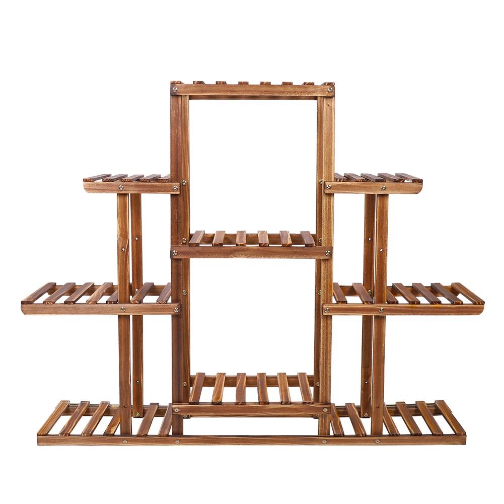 Heavy Duty Wooden Plant Stand Flower Pots Shelf Indoor Outdoor Display Rack