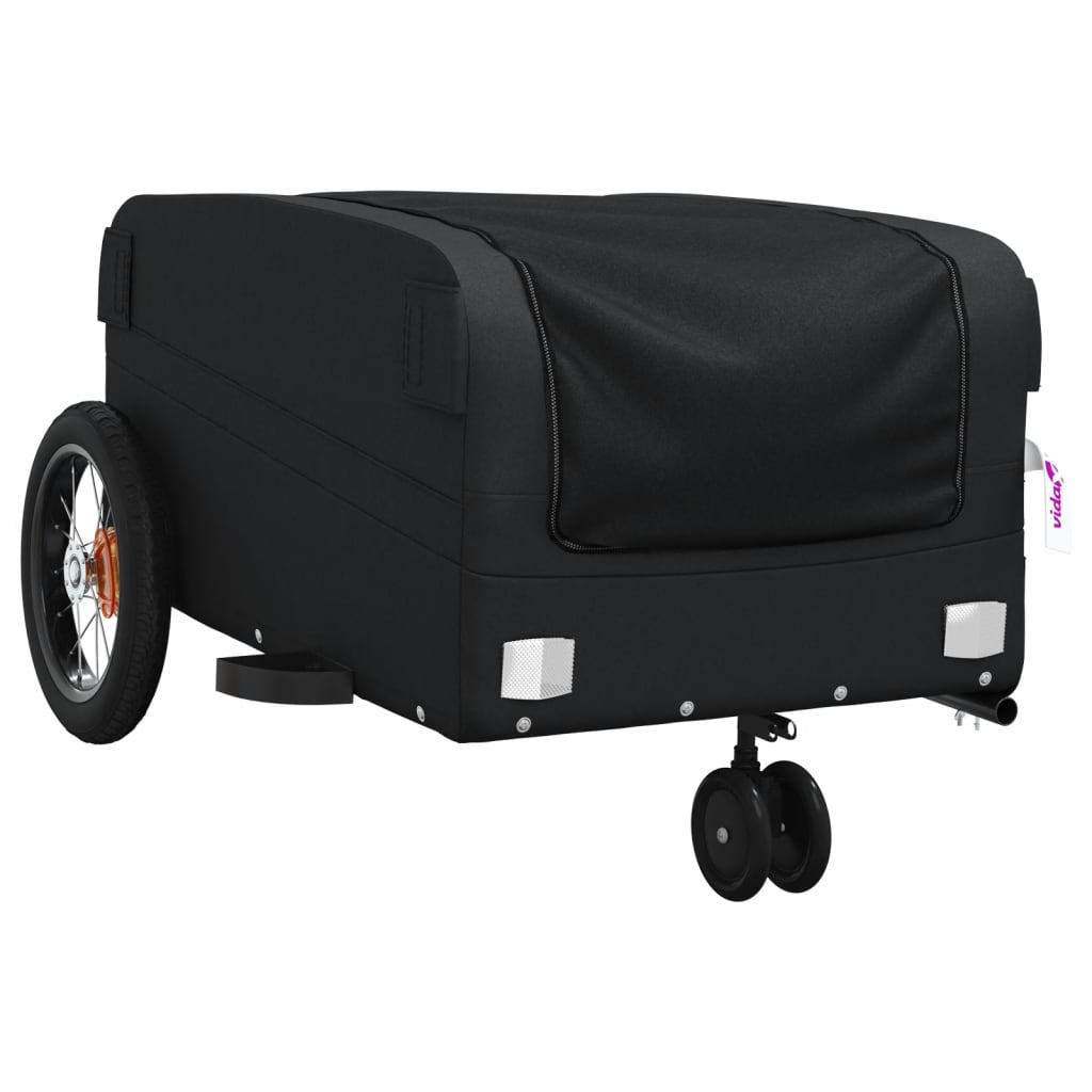 Bicycle Trailer Black 30 kg Capacity Iron