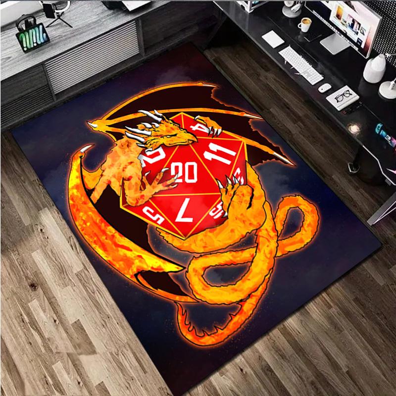 1Pc Dungeons Dragons Rug - home decoration Carpet For Living Room Bedroom Flooring Computer Chair Area Rug