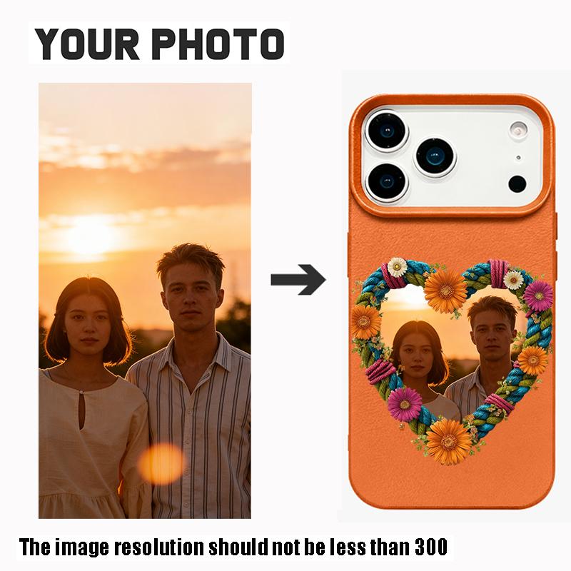 Customized Photo Phone Case For iPhone 17 Pro 16e 16 15 14 Pro Max 13 12 Pro 11 Air Love Heart Frame DIY Design TPU Back Cover