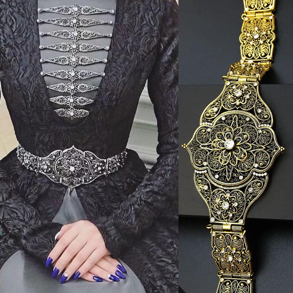 Poyasa темно-золотой цвет кавказский женский пояс свадебные украшения традиционный арабский кафтан халат цепочка на талию регулируемая длина