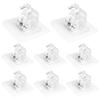 ABJI-8PCS No Drill Curtain Rod Brackets Curtain Rod Holder Hooks Nail Free Curtain Rod Hooks Curtain Hangers For Home