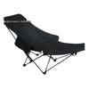 Portable Outdoor Folding Recliner with Detachable Leg Rest