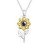 Vintage Elegant Sunflower Pendant Necklace for Women Fashion Aesthetic Flowers Clavicle Chain Choker Wedding Party Jewelry