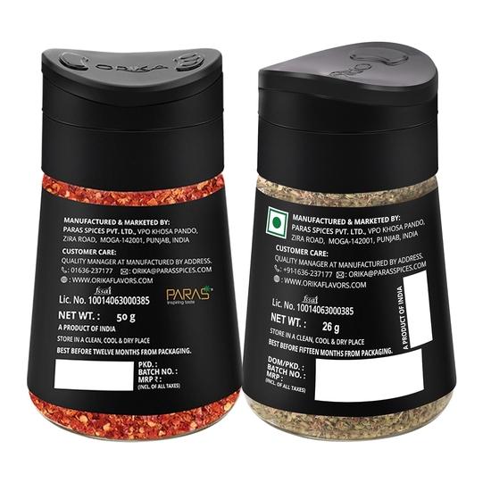 Orika Red Chilli Flakes 50 г и приправа Turkish Oregano 22 г Combo и посыпка из хлопьев красного перца чили | Идеальная приправа для пиццы, пасты, чесночного хлеба