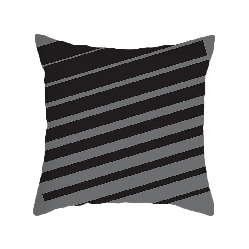 Luxury Home Decoration Cushion Cover Black Gray Dark Black and White Style Pillow Cover Office Sofa Cushion Cover