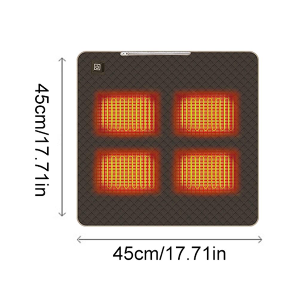 Кемпинговый стул с подогревом, 4 зоны подогрева, USB электрическая грелка, зимняя термо-греющая подушка для сиденья, 3 режима регулировки температуры